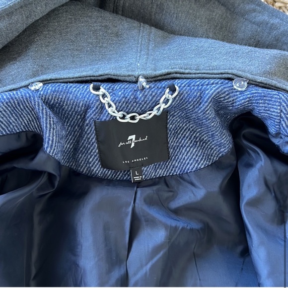 7 for All Mankind • Long Jacket with Detachable Hoodie - Picture 7 of 12
